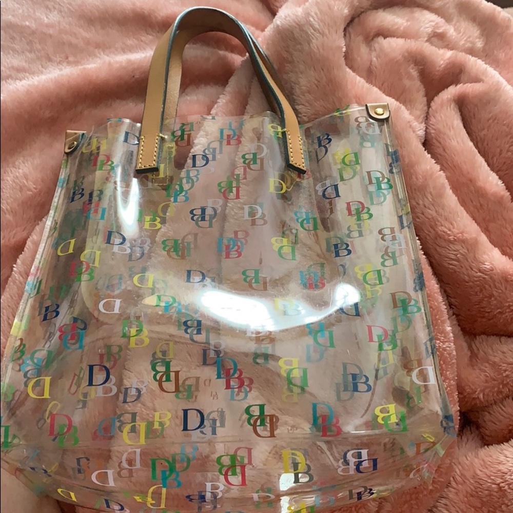 Dooney and Bourke DB LOGO clear tote bag